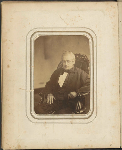 Portrait of a sitting man, anonymous, c. 1860 - c. 1880 Canvas Print