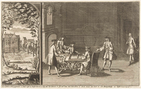 Cartoon on the Dutch and Zeeland nobles who challenge Prince William IV the marquisate of Veere and Vlissingen, ca. 1733, anonymous, 1732 - 1734 Canvas Print