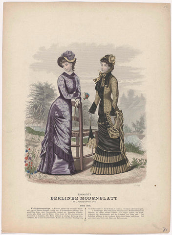 Berliner-Modenblatt, March 1881, No. 644 : Frühjahrsanzüg (...), anonymous, 1881 Canvas Print