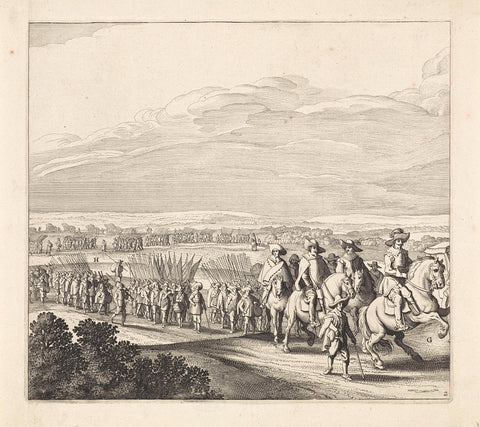 Exodus of the Spanish Army from Maastricht, 1632 (plate 2), Jan van de Velde (II), 1632 Canvas Print