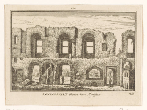 View of the ruined interior of the Koningsveld monastery, 1573, Abraham Rademaker, 1725 - 1803 Canvas Print