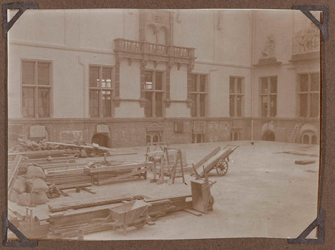 Renovation of the western courtyard in 1929, 1929 Canvas Print