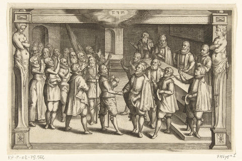 Taking the oath of allegiance, 1574, Willem de Haen, 1612 - 1614 Canvas Print