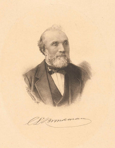 Portrait of C.L. Brinkman, Petrus Johannes Arendzen, c. 1870 - c. 1881 Canvas Print