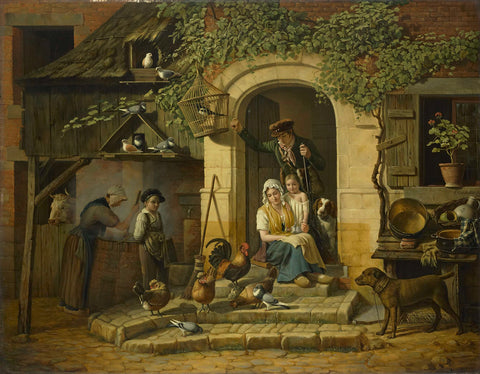 The Home of a Hunter, Henri Voordecker, 1826 Canvas Print