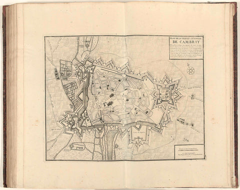 Map of Cambrai, 1710, Jacobus Harrewijn (attributed to), 1710 Canvas Print