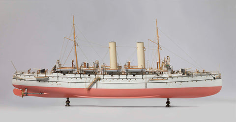 Model of the protected cruiser Noord-Brabant, anonymous, after c. 1895 - in or before c. 1900 Canvas Print