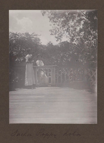 Sacha and Maria on the veranda, anonymous, 1910 - 1914 Canvas Print