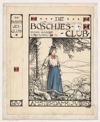 Band design for: Nannie van Wehl, De Boschjes-club, 1905, Willem Wenckebach, in or before 1905 Canvas Print