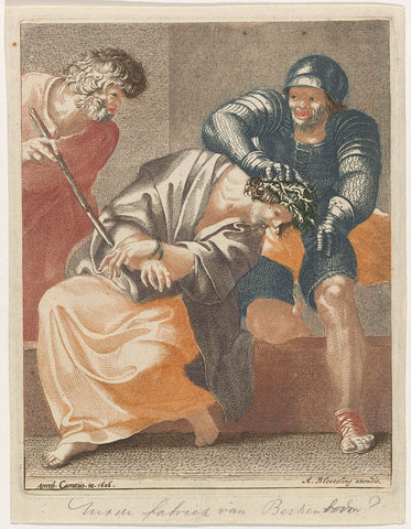 Mockery of Christ, Pieter Schenk (I) (possibly), 1689 - 1726 Canvas Print