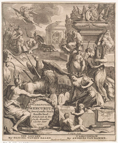 Title page for: Europische Mercurius, 13th piece, 1st part, 1702, Pieter Sluyter, 1702 Canvas Print