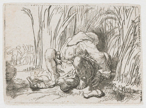 The monk in the cornfield, Rembrandt van Rijn, c. 1646 Canvas Print