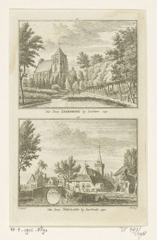 Views of Leerbroek and Nieuwland, Hendrik Spilman, 1757 Canvas Print