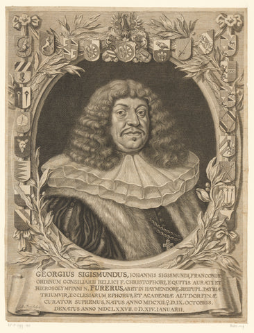 Portret Georg Sigmund Fürer von Haimendorf, Jakob von Sandrart, c. 1677 Canvas Print