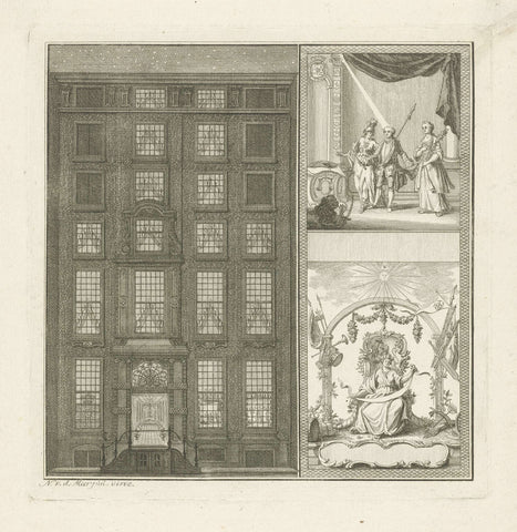 Illuminatië van het huis van de heer J.A. Scholten van Aschat te Amsterdam, 1766, Noach van der Meer (II), 1776 Canvas Print