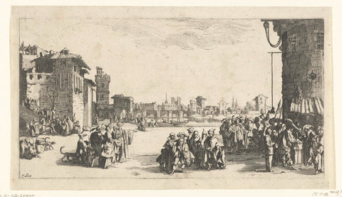 Slavenmarkt, Jacques Callot, 1619-1670 Canvas Print