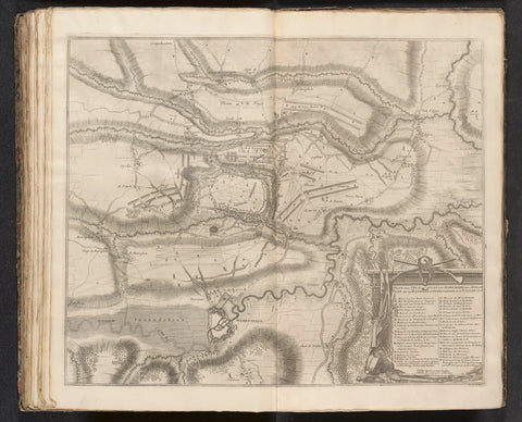 Map of the Battle of Oudenaarde, 1708, anonymous, 1729 Canvas Print