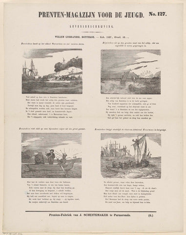 Willem IJsbrandsz. Bontekoe. - Geb. 1587, Overl. 16 (...), Jan Schuitemaker, 1850 Canvas Print