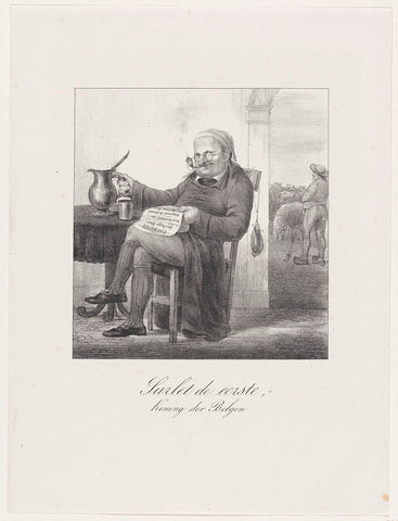 Cartoon on the regency of Surlet de Chokier, 1831, anonymous, 1831 Canvas Print