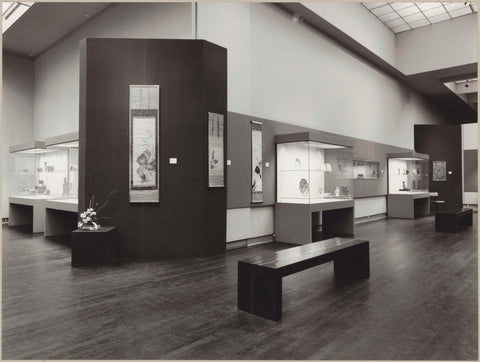 Room with various objects in four showcases, c. 1978 - c. 1979 Canvas Print