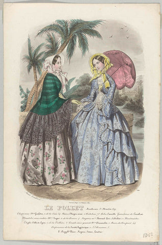 Le Follet, 1852, No.1743 : Chapeaux M.lle Grafetor (...), anonymous, 1852 Canvas Print