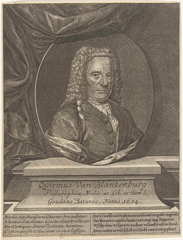 Portrait of Quirinus van Blankenburg, Ernst Ludwig Creite, 1739- 1765 Canvas Print