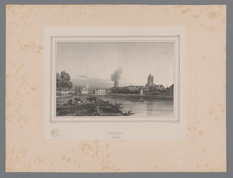 View of Nogent-sur-Seine, Isodore-Laurent Deroy, 1829 - 1831 Canvas Print