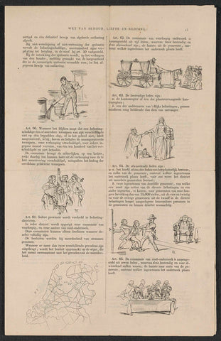 Reprint of the satire on the incentive to participate in the (so-called) voluntary 3% money loan of 1844 (sheet 13), Herman Frederik Carel ten Kate, 1844 Canvas Print