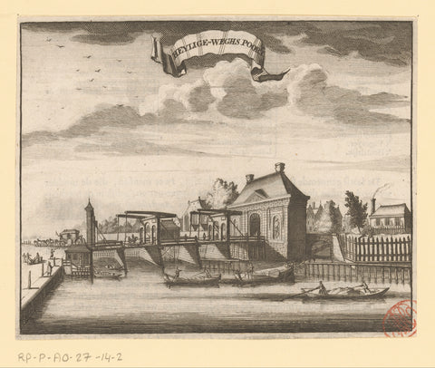 View of the Third Heiligewegspoort in Amsterdam, anonymous, 1693 - 1694 Canvas Print