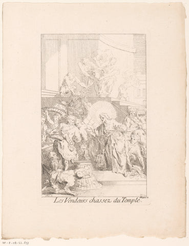 Expulsion of the changers from the temple, Gabriel Huquier, 1705 - in or before 1732 Canvas Print