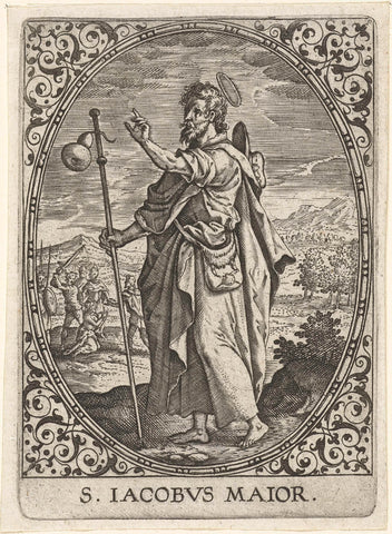 Saint James the Greater, Adriaen Collaert, 1570- 1618 Canvas Print