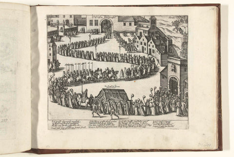 Funeral of the duke of Parma, 1592, Frans Hogenberg (workshop or), 1592 - 1594 Canvas Print