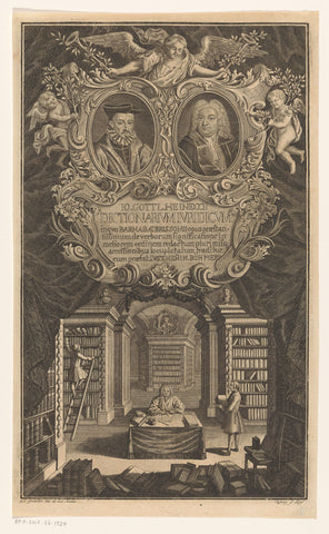 Portraits of Barnabé Brisson and Johann Gottlieb Heineccius, Johann Christoph Sysang, 1743 Canvas Print