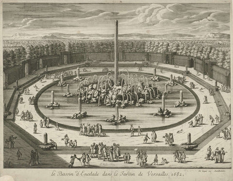 Fountain of Enceladus in the gardens of Versailles, Joseph Mulder, 1682 Canvas Print