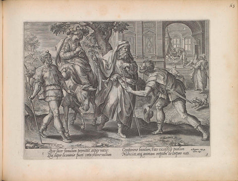 Elisa Sends His Servant Gechazi Ahead, Hans Collaert (I), 1643 Canvas Print