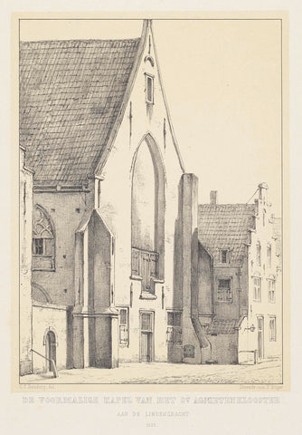 Chapel of the Sint Agnietenklooster in Dordrecht, Carel Frederik Bendorp (II), 1872 Canvas Print