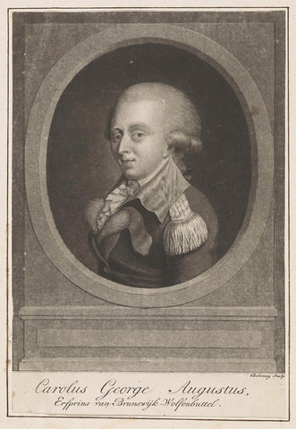 Portrait of Charles of Brunswick-Wolfenbüttel, Benjamin Samuel Bolomey, 1785 - 1819 Canvas Print