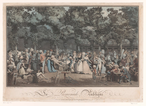 To See and Be Seen, Philibert-Louis Debucourt, 1792 Canvas Print