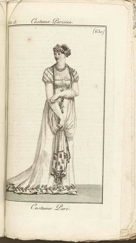Journal des Dames et des Modes, Costume Parisien, 1805, An 13 (630) Costume Paré., Horace Vernet, 1805 Canvas Print
