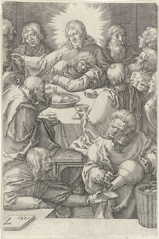 Last supper, Jan Harmensz. Muller, 1613 - 1622 Canvas Print