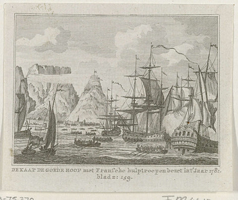 Occupation of the Cape of Good Hope with French help, 1781, anonymous, 1788 - 1790 Canvas Print