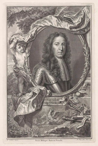 Portret van Willem III, prins van Oranje, Pieter Tanjé, 1749 Canvas Print