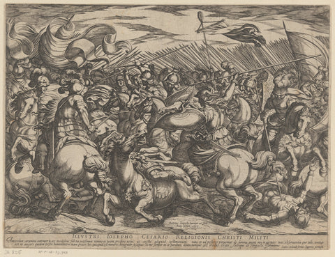 Battle between the Greeks and the Amazons, Antonio Tempesta, 1600 Canvas Print