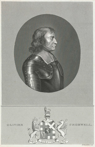 Portret van Olivier Cromwell, Jan Frederik Christiaan Reckleben, 1877 - 1879 Canvas Print