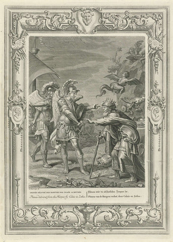 Liberation of Phineus, Bernard Picart, 1733 Canvas Print