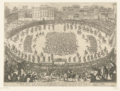 Carnival in Florence: Infantry Battle, Jacques Callot, 1616 Canvas Print