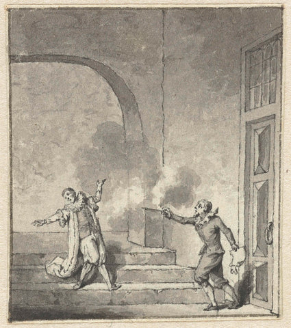 In 't Jaar 1584, anonymous, 1789 - 1810 Canvas Print