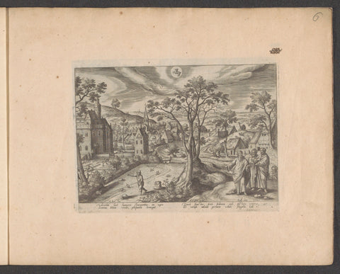 March: Christ tells the parable of the sower., Adriaen Collaert, 1585 Canvas Print