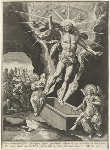 Resurrection of Christ, Johann Sadeler (I), 1590 - 1638 Canvas Print