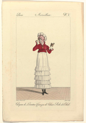 Incroyables et Merveilleuses, 1811, Merveilleuse, No. 6: Chapeau de Levantin (...), Georges Jacques Gatine, 1811 Canvas Print